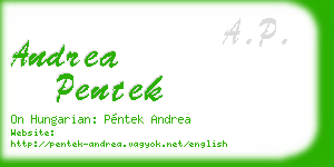 andrea pentek business card