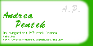 andrea pentek business card